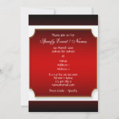 Stilvolles Junggeselle-Party personalisieren Einladung (Rückseite)