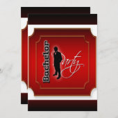 Stilvolles Junggeselle-Party personalisieren Einladung (Vorne/Hinten)