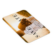 Stilvolles Kalligrafie-Foto Save the Date Magnet (Rechte Seite)