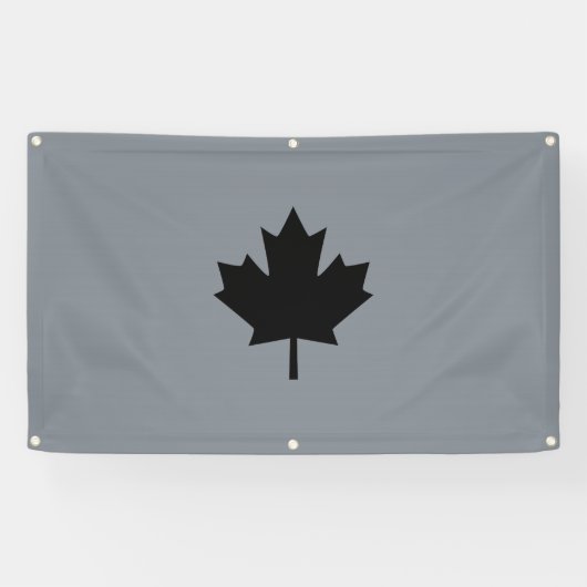 Stilvolles kanadisches schwarzes Ahornblatt Banner (Horizontal)