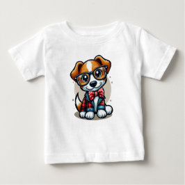 Stilvolles Kariertes Doggo Baby T-shirt