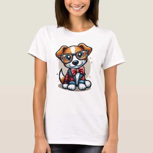 Stilvolles Kariertes Doggo T-Shirt (Vorderseite)