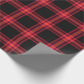 Stilvolles Kariertes Schwarz-, Rot- und Gelbmuster Geschenkpapier (Ecke)