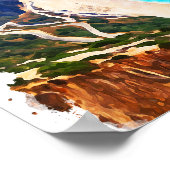 Stilvolles Kefalonia Greece Wasserfarben Artwork Poster (Ecke)