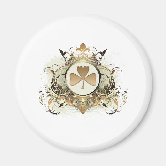 Stilvolles Kleeblatt Magnet (Vorne)