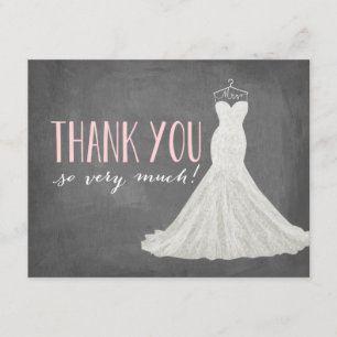 Stilvolles Kleid danken Ihnen Dankeskarte