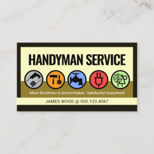 Stilvolles kreatives Handwerker-Werkzeug-Icon-Laye Visitenkarte