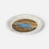 Stilvolles Krebs 1. Geburtstag & Gold Confetti Pap Pappteller (Schrägansicht)