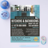Stilvolles Küchendesign, Küche & Badezimmer Fitter Flyer (Einzeln)