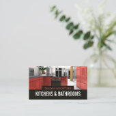 Stilvolles Küchendesign, Küche & Badezimmer Fitter Visitenkarte (Stehend Vorderseite)