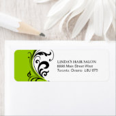 Stilvolles Label für die grüne Rücksendeadresse (Insitu)