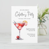 Stilvolles Ladys Night Galentine Party Einladung (Stehend Vorderseite)