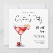 Stilvolles Ladys Night Out Galentine Party Einladung (Vorderseite)