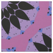 Stilvolles Lavender & Black Boho Geometric Muster Stoff (Nahaufnahme)