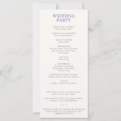 Stilvolles Lavender Floral Bouquet Wedding Program (Rückseite)