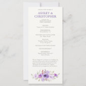 Stilvolles Lavender Floral Bouquet Wedding Program (Vorderseite)