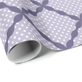 Stilvolles Lavender Lila Musterdesign Geschenkpapier (Rolleneckpunkt)