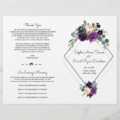 Stilvolles Lavender Navy Blue Floral Bloom Program (Vorderseite)