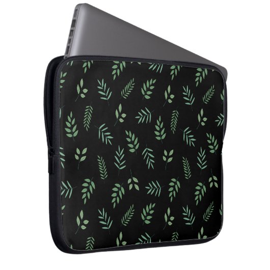 Stilvolles Leaf Print Laptop Schlauch - 15" Neopre Laptopschutzhülle (Vorne Rechts)