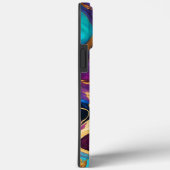 Stilvolles, lebendiges und farbiges Flüssigmetall Case-Mate iPhone Hülle (Rückseite / Rechts)