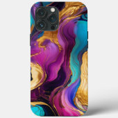 Stilvolles, lebendiges und farbiges Flüssigmetall Case-Mate iPhone Hülle (Rückseite)