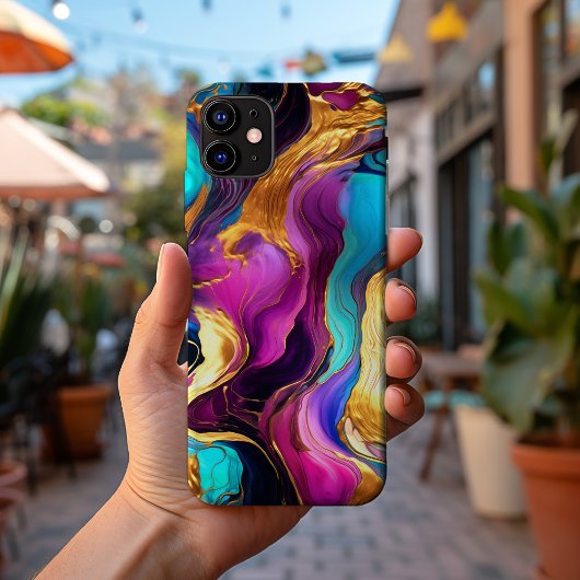 Stilvolles, lebendiges und farbiges Flüssigmetall Case-Mate iPhone Hülle