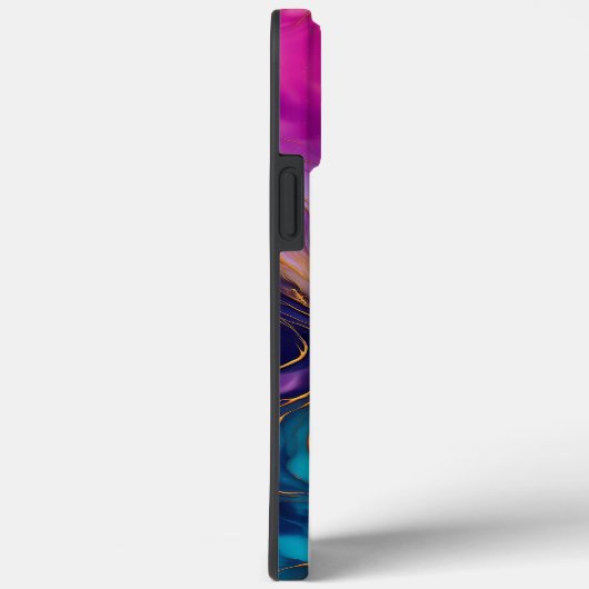 Stilvolles, lebendiges und farbiges Flüssigmetall  Case-Mate iPhone Hülle (Rückseite / Rechts)