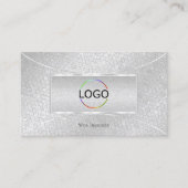 Stilvolles Leichtsilber-Schlangen-Muster mit Logo- Visitenkarte (Vorderseite)