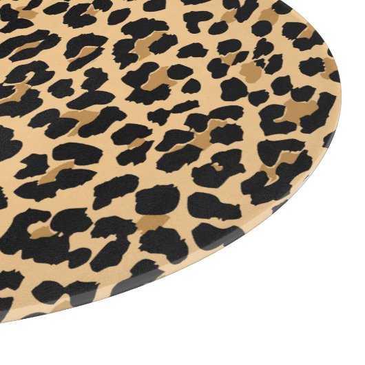 Stilvolles Leopard-Druck-Glasschneiden-Brett Schneidebrett (Ecke)