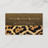 Stilvolles Leopard-Druck-Monogramm Visitenkarte (Rückseite)