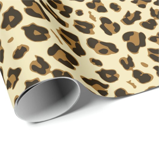 Stilvolles Leopard-Muster Geschenkpapier (Rolleneckpunkt)