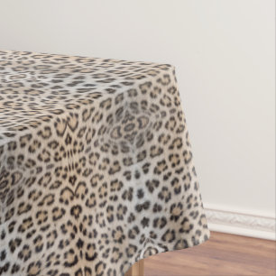 Stilvolles Leoparden Gepard Fell Tierdruckmuster Tischdecke