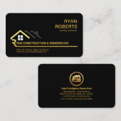 Stilvolles Letter-R Gold Gebäude Visitenkarte (Vorne/Hinten)