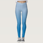 Stilvolles Licht bis dunkelblau glänzt Leggings (Vorderseite)