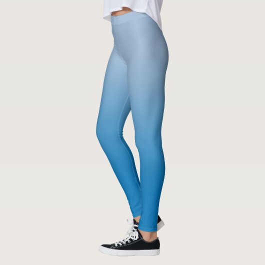 Stilvolles Licht bis dunkelblau glänzt Leggings (Links)