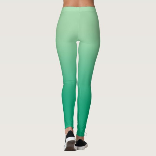 Stilvolles Licht bis dunkelgrüne Farbe Leggings (Rückseite)