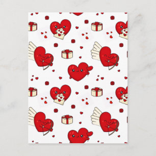 Stilvolles Liebes-Valentinstagsgeschenk rotes Herz Postkarte