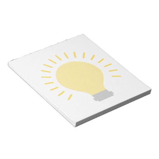 Stilvolles Light Bulb Design Notizblock (angewinkelt)