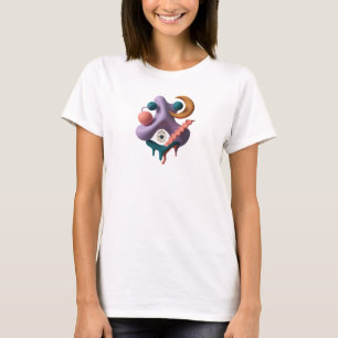 Stilvolles lila ABSTRACT ART Tragbare Kunst T-Shirt