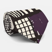 Stilvolles Lila-Black Boho-Muster Krawatte (Gerollt)