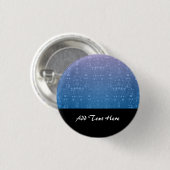 Stilvolles, Lila blaues Damasketmuster Button (Vorne & Hinten)