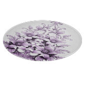 Stilvolles lila Blumen-Schneidbrett Schneidebrett (Ecke)