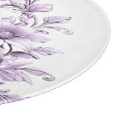 Stilvolles lila Blumen-Schneidbrett Schneidebrett (Ecke)