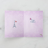 Stilvolles lila Einkaufen Geburtstag im Karte (Innenseite)