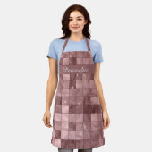 Stilvolles Lila geometrisches Fliesendesign Schürze (Getragen)