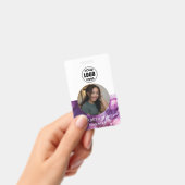 Stilvolles Lila Marble Employee ID-Abzeichen Ausweis (Handheld)