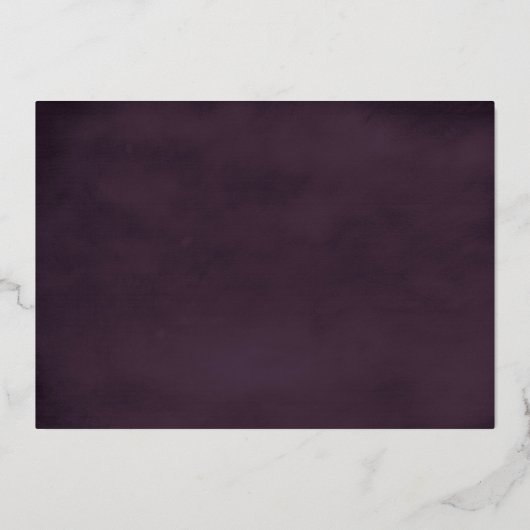 Stilvolles Lila Martini-Glass-Cocktail-Party Folieneinladung (Rückseite)