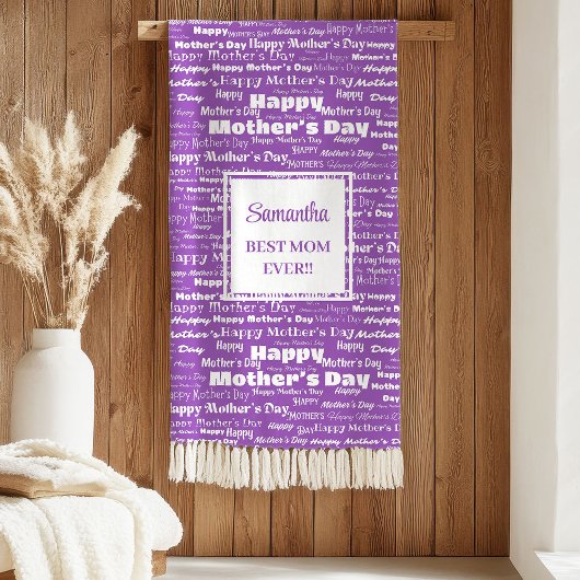 Stilvolles lila Skript Muttertagsgeschenk Oma Sherpadecke