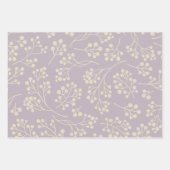 Stilvolles Lilac Floral Pattern Modernes Bauernhau Geschenkpapier Set (Vorderseite 2)