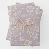 Stilvolles Lilac Floral Pattern Modernes Bauernhau Geschenkpapier Set (Beispiel)